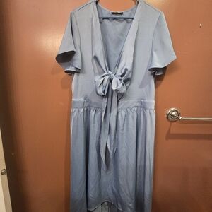 Chic Light Blue High Low Dress